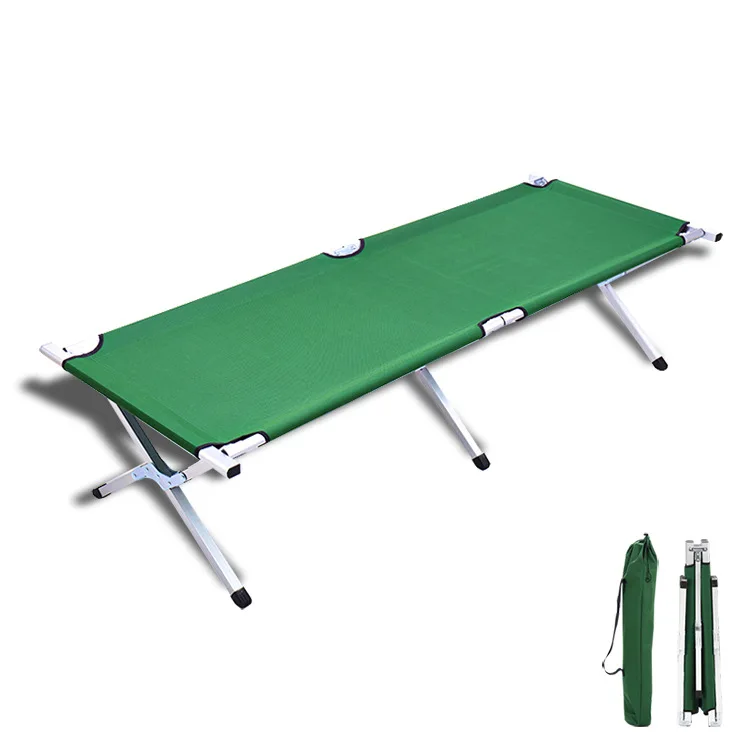 2023 Custom Logo and Design Easy to Setup Iron Portable Folding Catre Camping Bed for Patio Outdoor Sleep