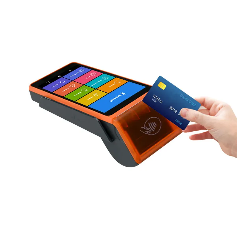 
5.5 Inch Touch Screen Portable Android Pos Terminal With Nfc integrating scanning code payment 