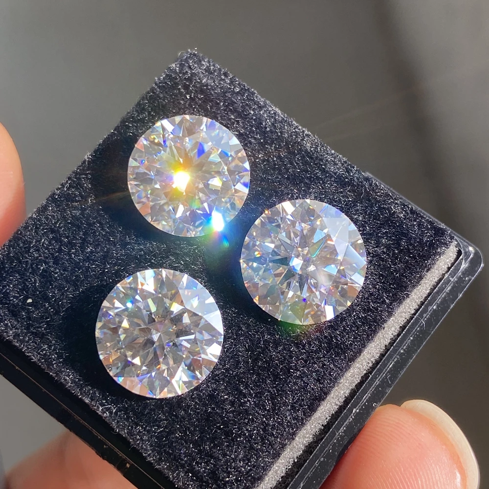  Оптовая продажа 1 карат свободные Moissanite круглые 6 5 мм белый синтетический алмаз