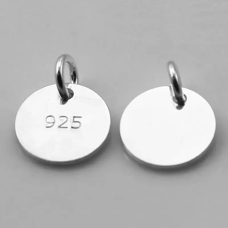 Custom Wholesale Pendant Blanks Setting 30mm 925 Sterling Silver Blank Pendant