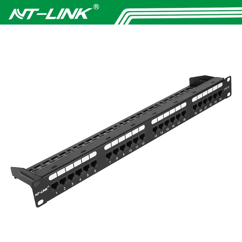 NT-LINK 19 Inch Rack Mount 1U 24 Port UTP Patch Panel Cat6