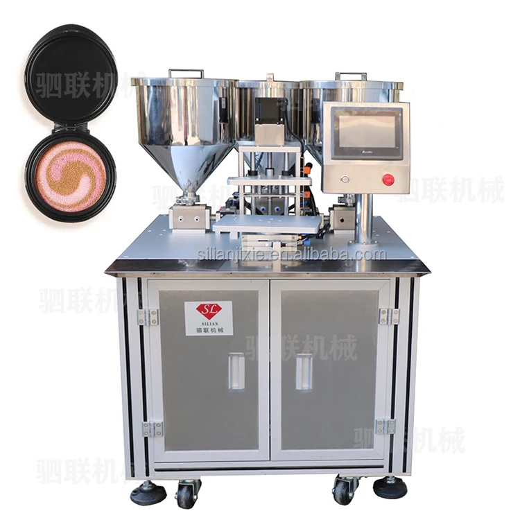 SiLian 3 heads Swirl filling cosmetic machine with 3 colors BB cream filling equipment high viscosity liquid hot filling machine