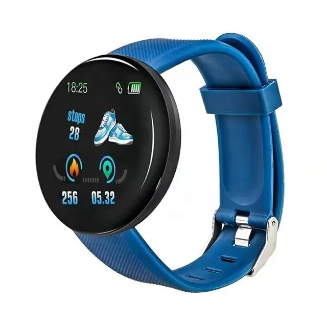Wholesale Price D18 Smart Watch women Fitness Tracker Round Heart Rate Blood Pressure Smart Bracelet Waterproof Sport Smartwatch