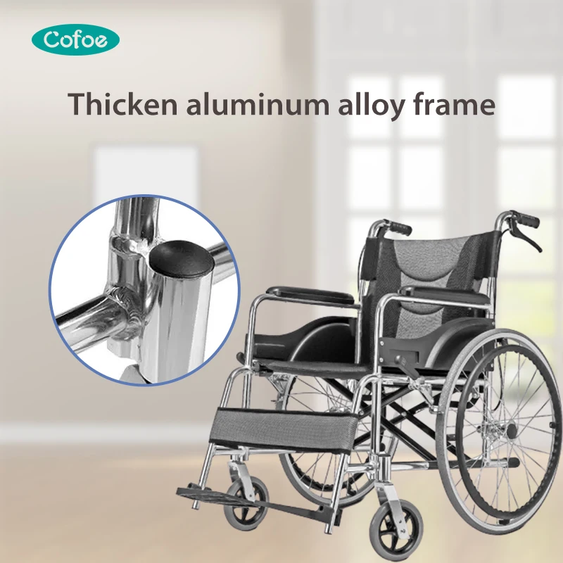 Foldable Heavy Duty Lift Lightweight Disable Adult Manual Folding Portable Stair Climbing  Wheelchair