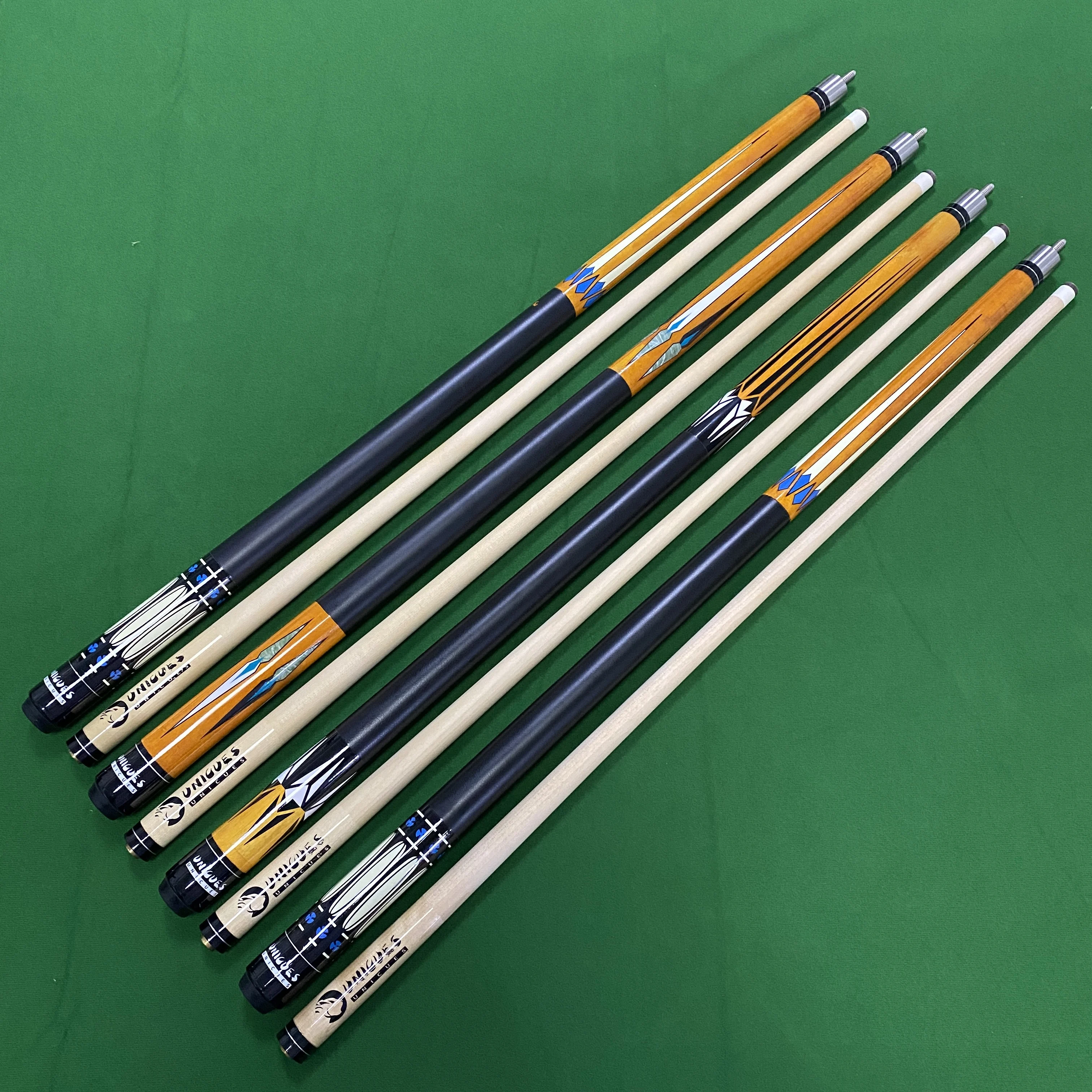 factory wholesale leather paint stainless steel join america pool cue  billiard stick