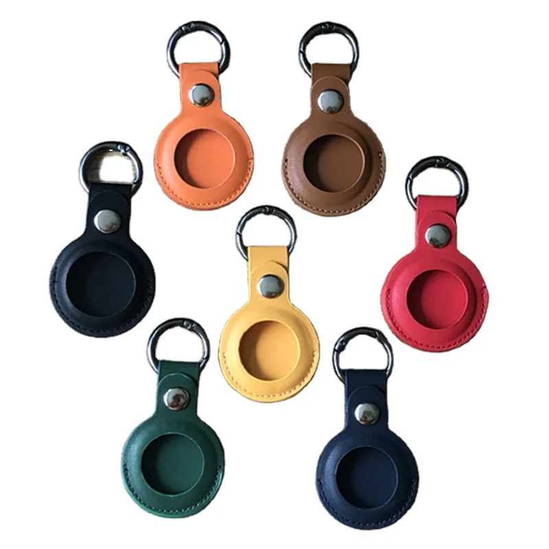 
Высококачественный кожаный чехол для airтеги защитный чехол для Apple Locator Беспроводной трекер анти-потеря устройство брелок аксессуары 