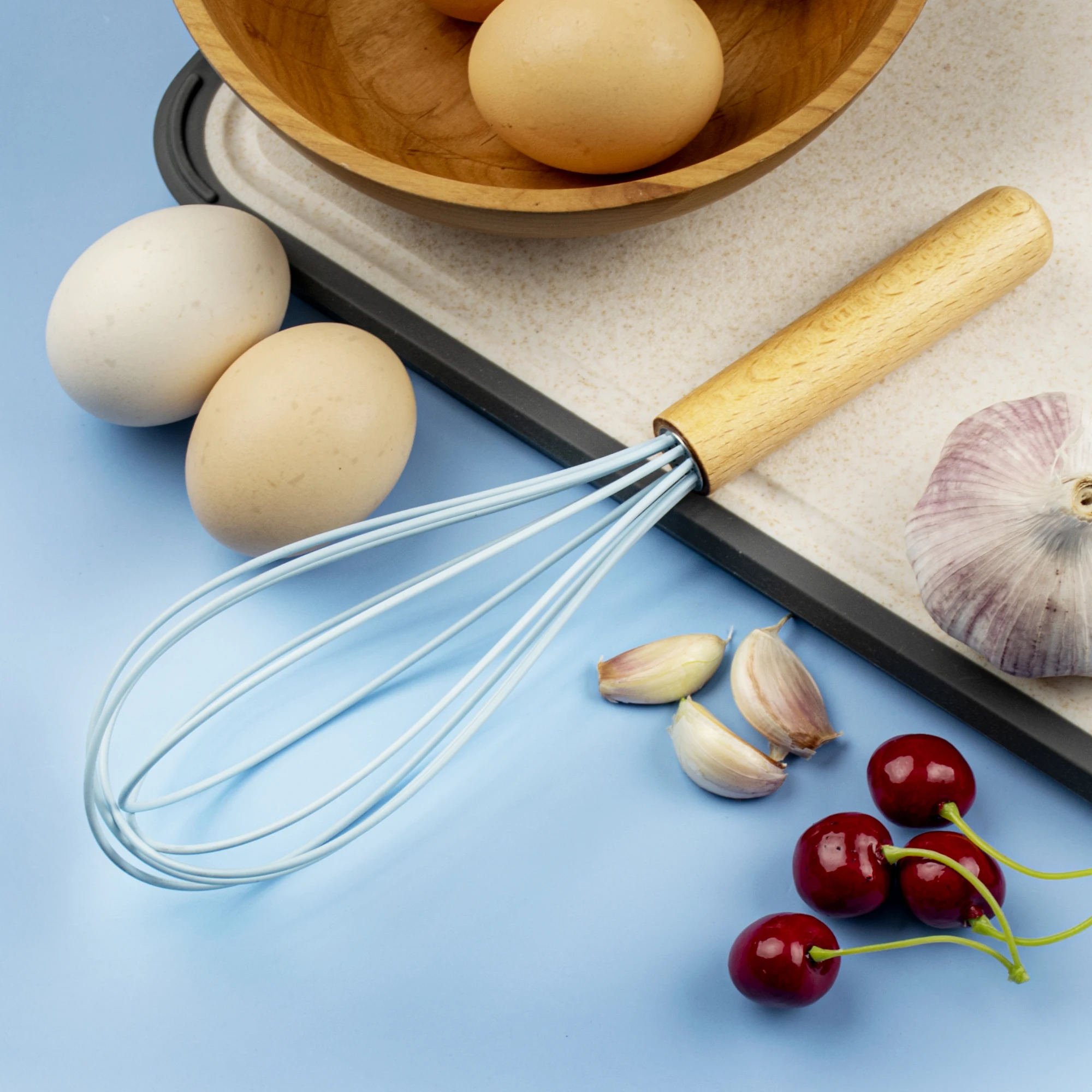 Amazon hot selling kitchen tools stainless steel egg whisk for hotel cooking kitchen