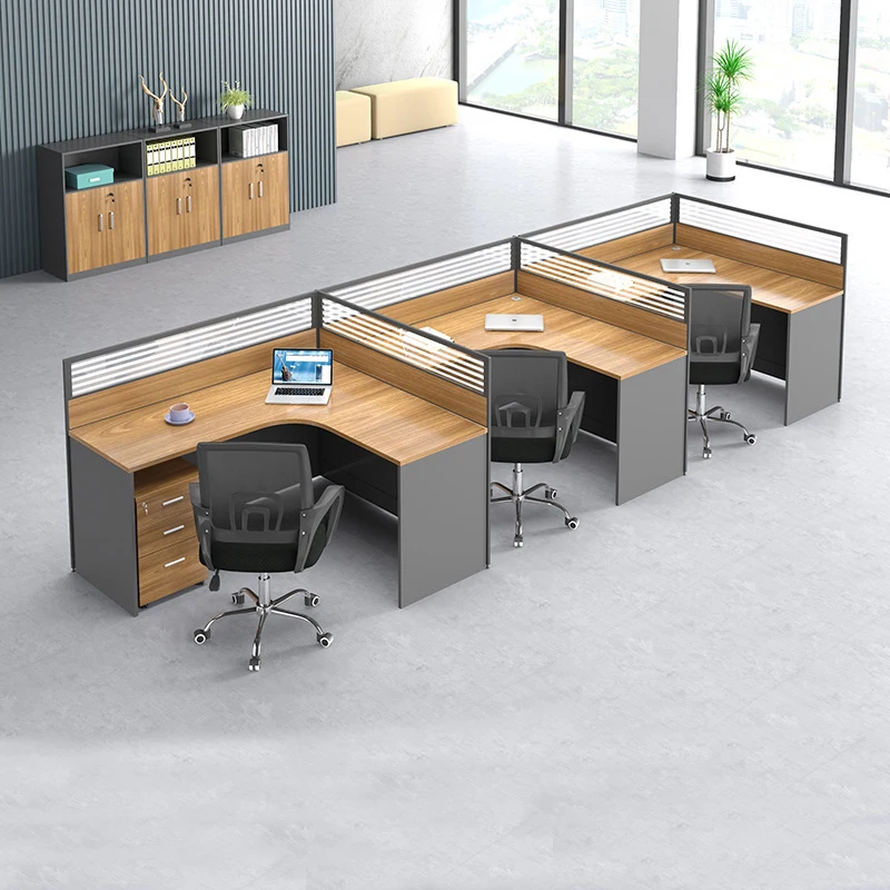 wholesale price l shaped office desk wooden modular workstation desk office furniture