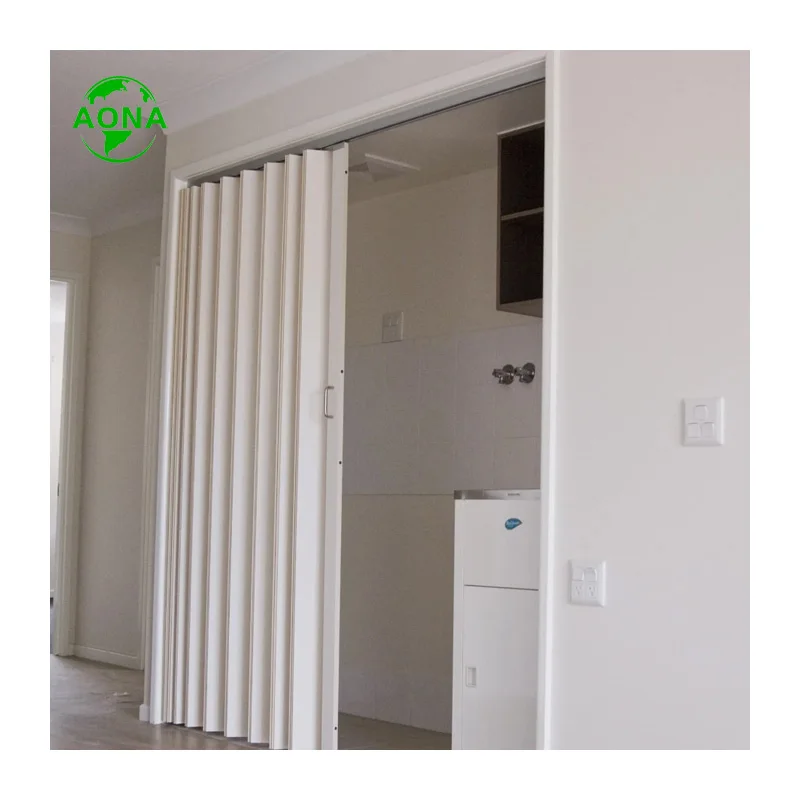 PVC/Aluminum Accordion Folding Sliding Interior Doors For Houses