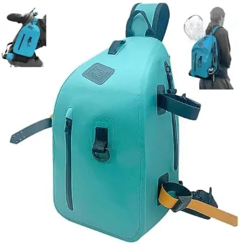 OEM Fishing Sling Pack Outdoor Lightweight Floating Submersible Dry Backpack Waterproof Fly Fishing Sling Pack With Rod Holder