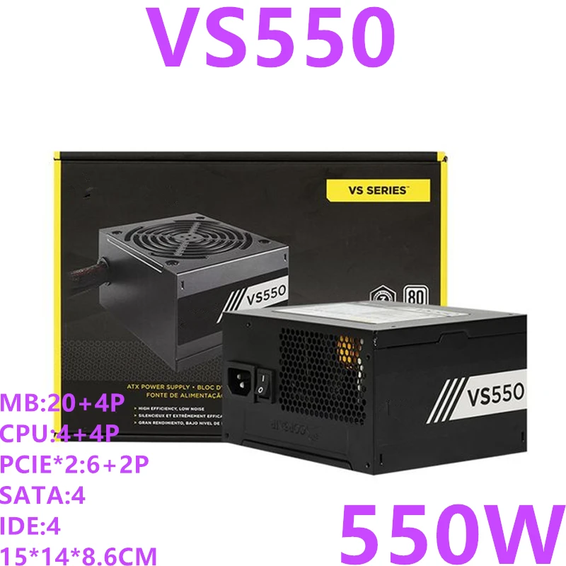 
New PSU For Corsair Brand 80plus EU Game Stability Silent Non-modular Power Supply 550W Power Supply VS550 