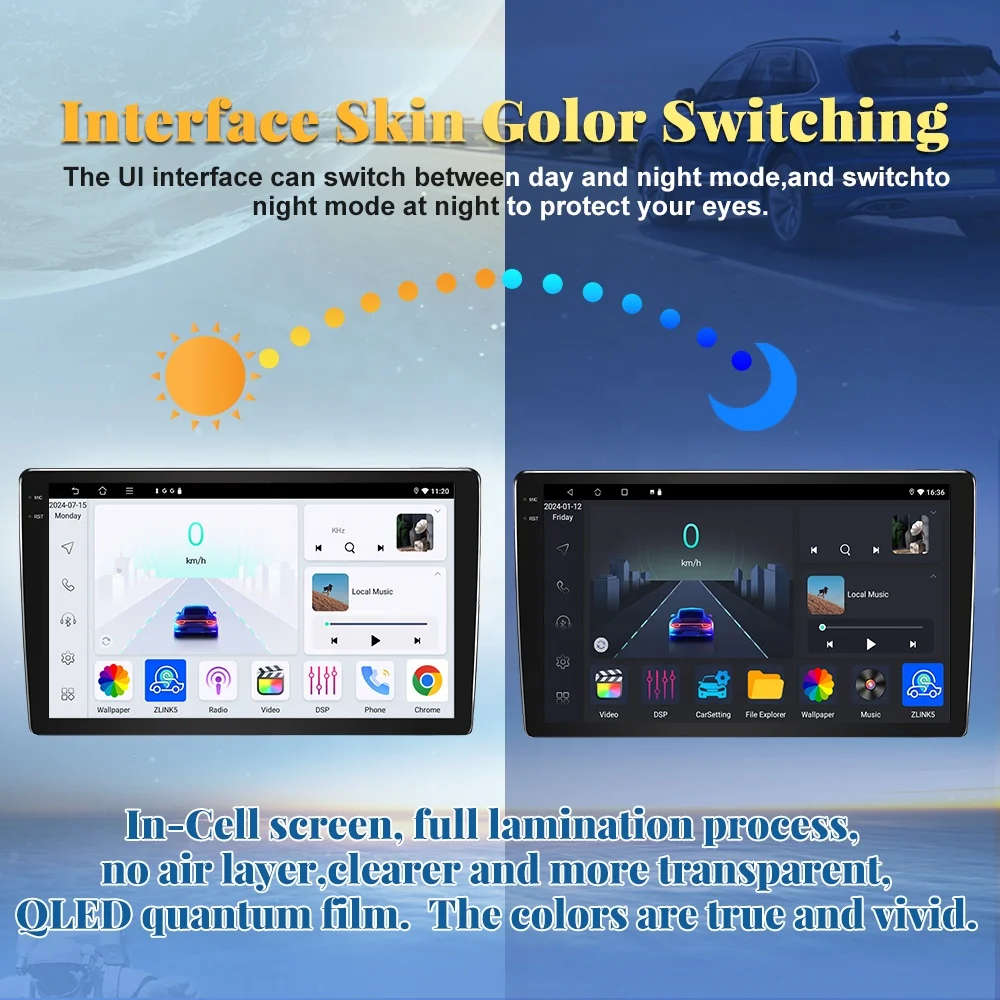 Jmance 9 inch Car Multimedia Player DSP Carplay Android Navigation GPS Car Radio Universal 2 Din DVD Player With AHD Camera