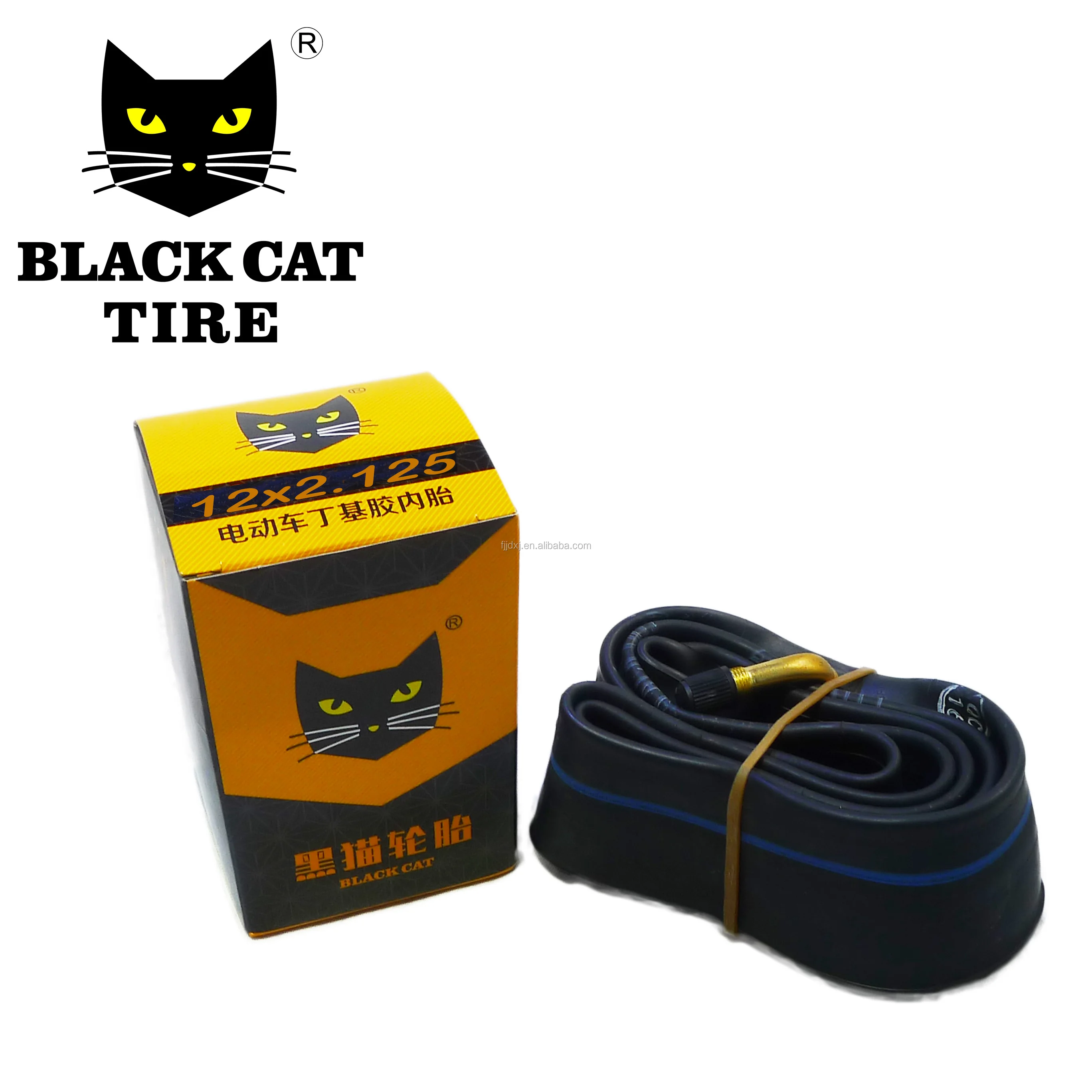 Black Cat bicycle tube 12x2.125 for bike tire e-bike inner tube