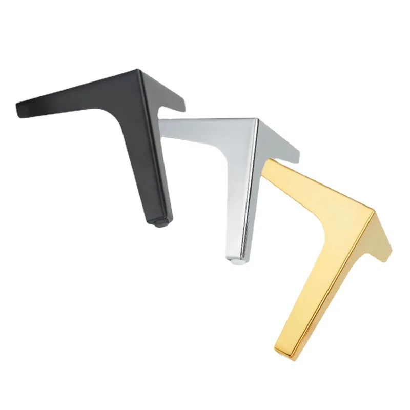 Heavy Duty Triangle Metal Sofa Replacement Legs Golden Trident Furniture Cabinet Legs