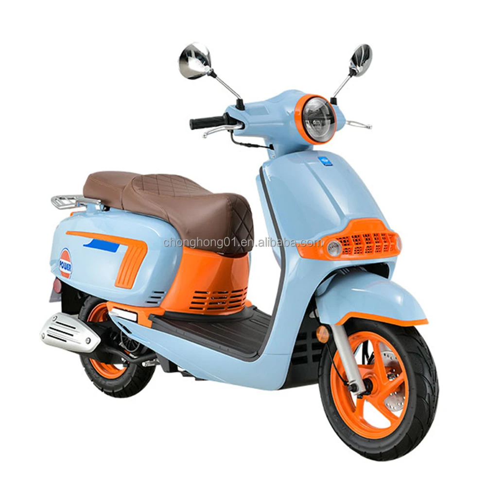 Factory Direct Sale Adult Scooter 4-stroke Air-cooling Gasoline Motorcycle 2-person Moped 85KM/H 125cc Gas Scooter (BELLA A)