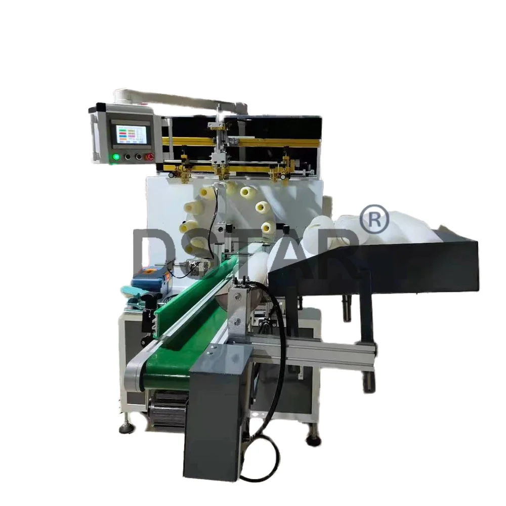 One Color Screen Printing Machine with Sensor Disposal Paper Cup Cylinder Silk Provided Screen Printer CE Certification 350