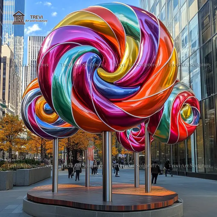 Halloween Street Costume Extra Large Stainless Steel Candy Sculptures