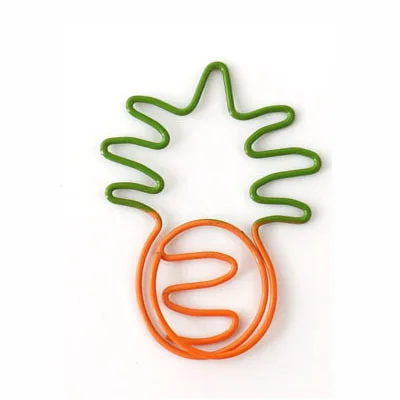 
Plastic wrapped two-color cute molding paper clip ice cream pineapple bookmark decorated student color paper clip 
