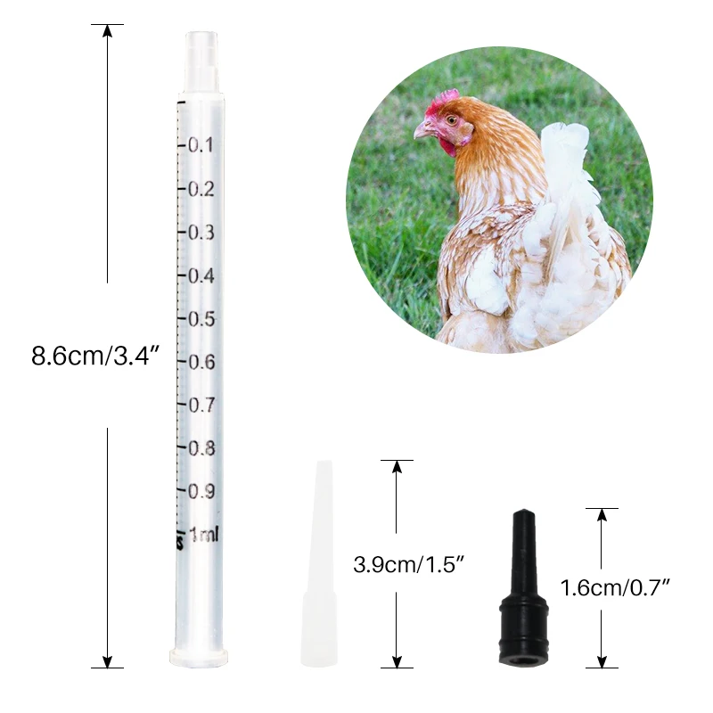 Chicken AI Syringe Semen Injector Metal Poultry Chicken Artificial Insemination Gun