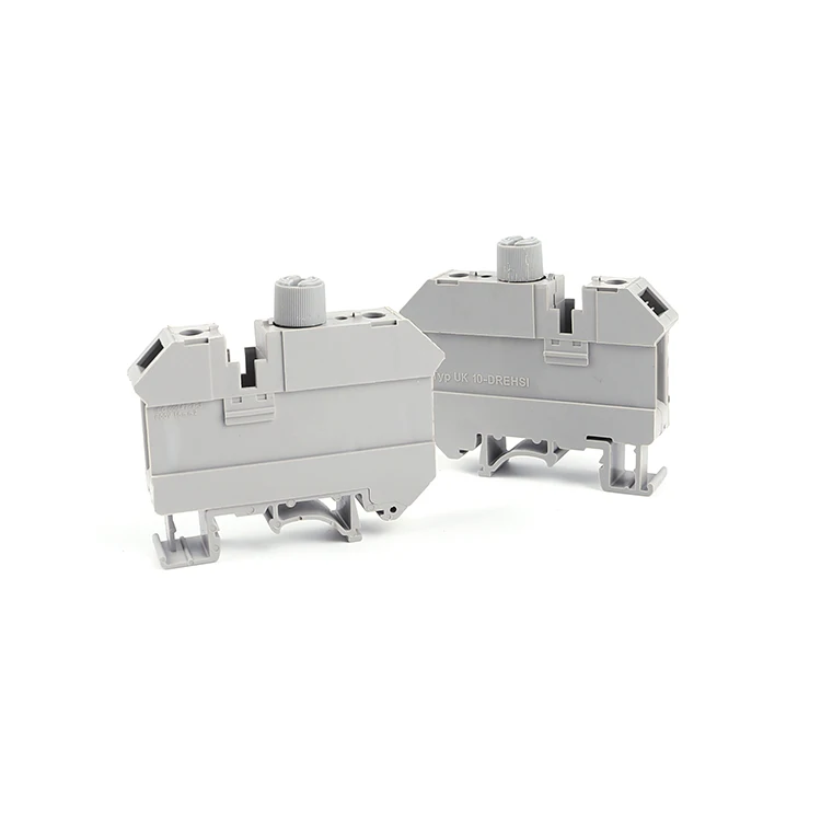 UK 10-DREHSI Gray 24-6 AWG 0.5-16mm Disconnect Lever Feed Screw Type Panel Mounted fuse with led din DIN Rail Terminal Blocks