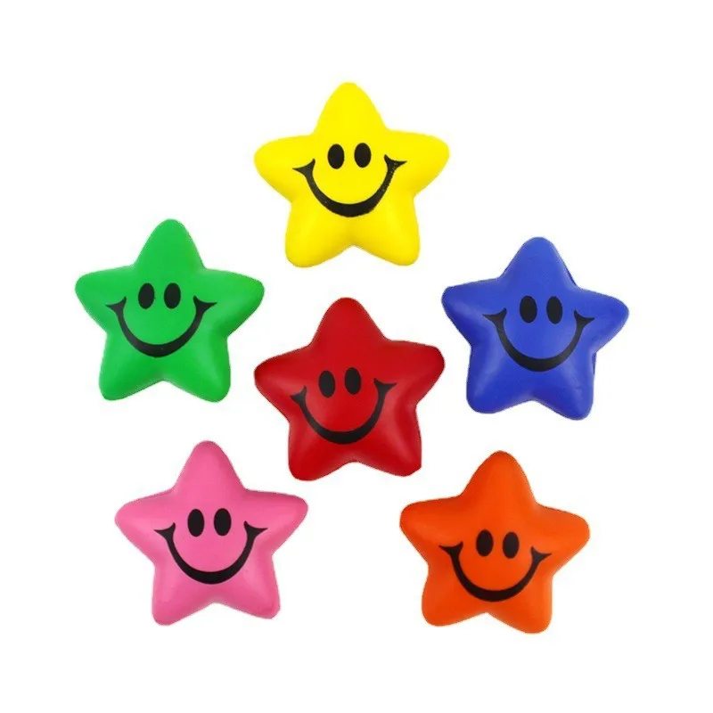 Stress Relief Squeeze TPR Soft Stars Fidget Toys Decompression Vent Toy For Vending Machine Squeeze TPR Soft Stars