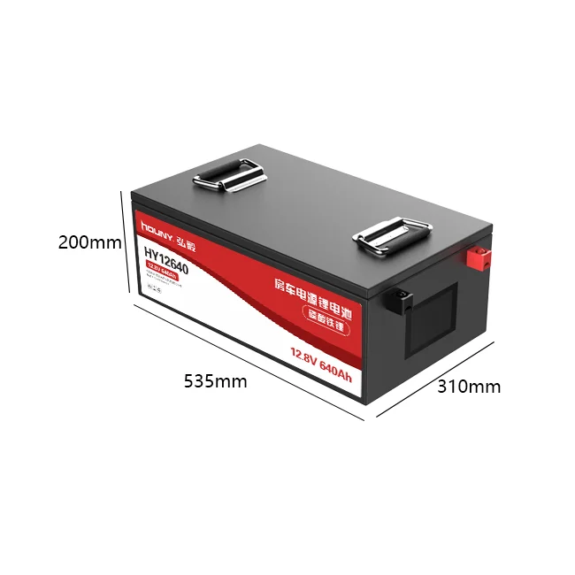 Houny BMS 200A Lifepo4 Cell 12V 640Ah Special Lithium Battery Pack For Solar Energy System Golf Cart / RV And Yacht