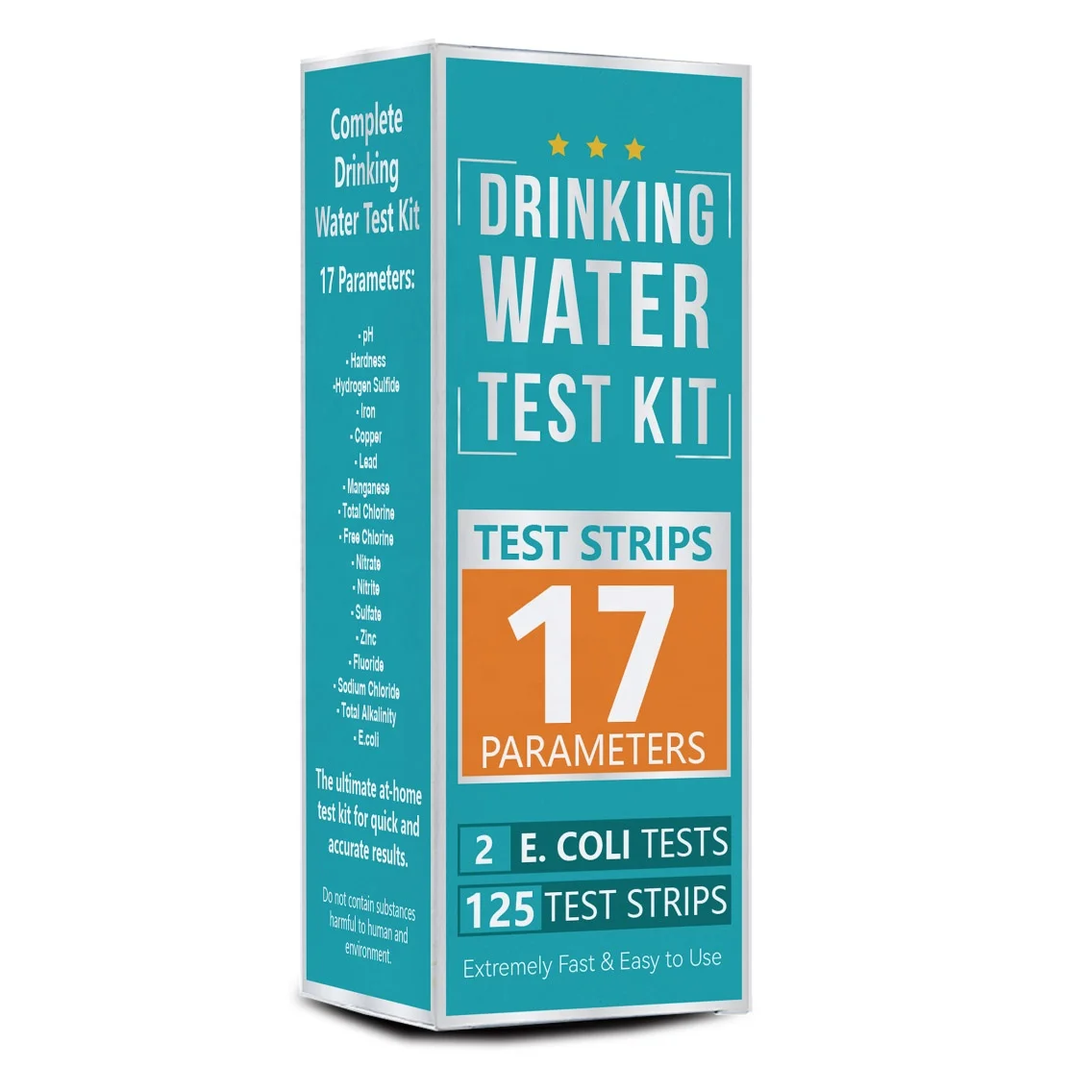 Water test factory hot selling  CE ISO Bacteria Tests Strips 17 in 1 test kits hardness coli for Drinking Water