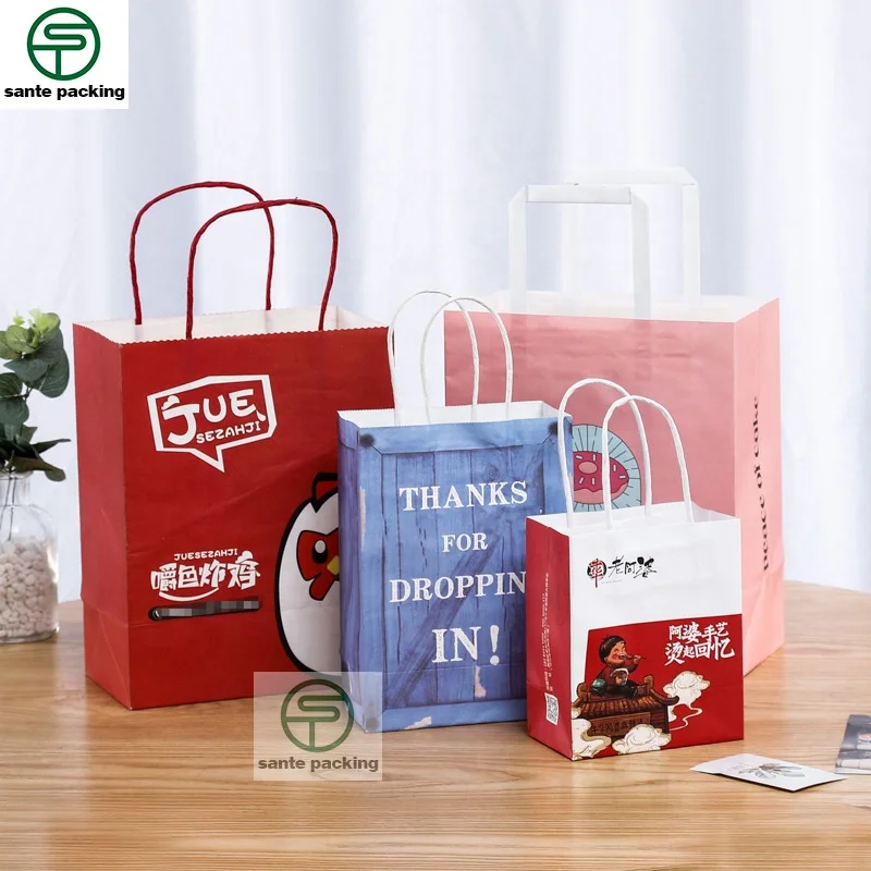 Plain Handbag Carry With Handles Bulk For Packaging Package In Stock Craft Gift Colored Brown Kraft Black Paper Bag
