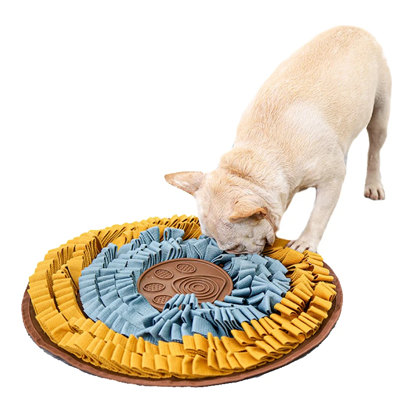 dog sniffing pad cotton belt pet sniffing and boring blanket dog training Tibetan food puzzle slow food toy dog bowl