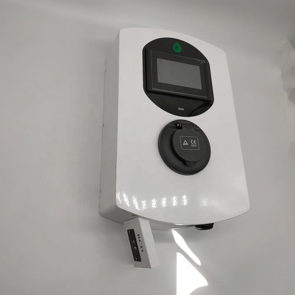 
3.3KW 230V 16A type 2 ev charger evse wallbox,AC charging pile with touching screen,type B RCD,choosing current,OEM 