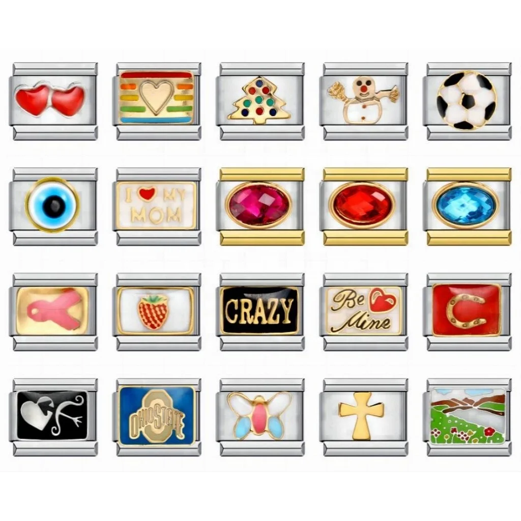 MOYAMIYA 1000 plus Stainless Steel cartoon DIY charms Titanium Italian Charm  jewelry making beads fashion jewelry