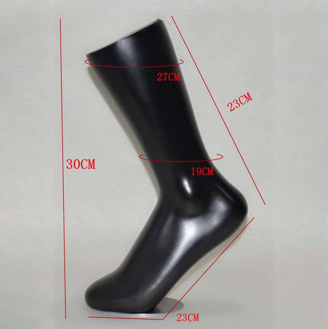 Wholesale Female/Male Plastic Foot Mannequin Display Shoes Male Black Mannequin Foot Stoking