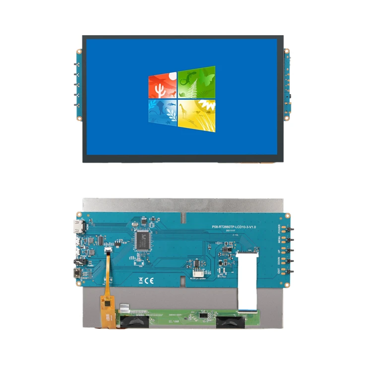 10.1 inch raspberry pi driver-free lcd screen custom hd-mi usb vga port industrial lcd display