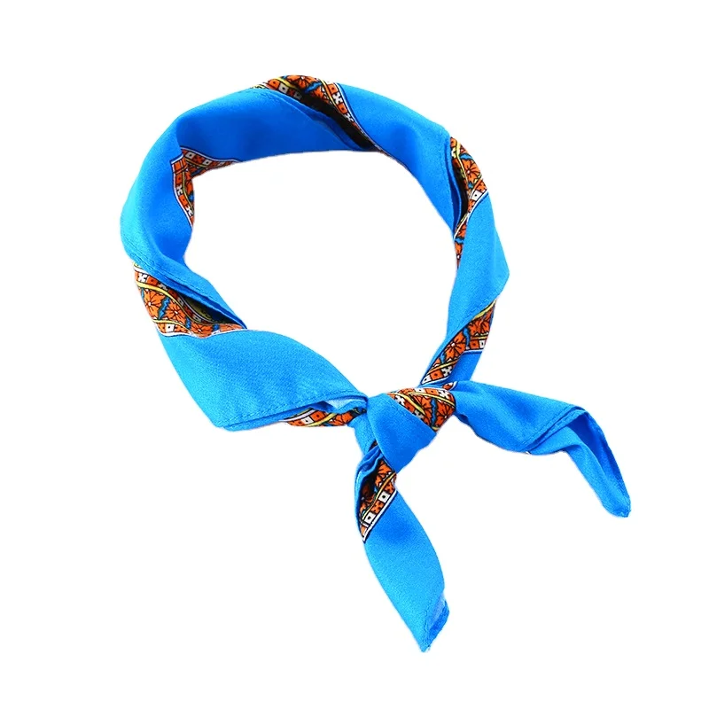 Fanni custom 100% polyester 21inch square multifunction headwear ethnic design scarf bandana for wholesale