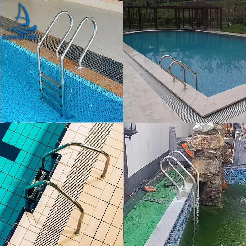 SF Series Swimming Pool Accessories Ladders 2 Step Stainless Steel 304 Thicken Swimming Pool Safety Ladder