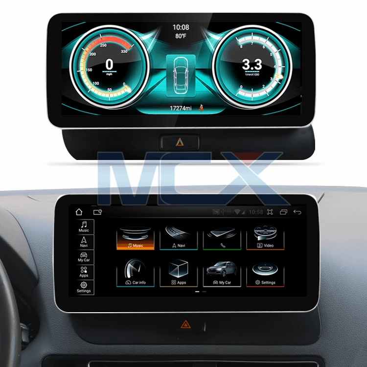 MCX 10.25' 8 Core Android 10 Carplay Multimedia Radio DVD Player GPS Navigation With WIFI BT For Audi Q5 2011-2017