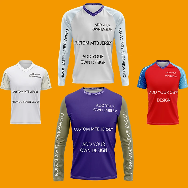 HIRBGOD Customizable One By One Mountain Bike Downhill Mtb Bicycle Shirts Jersey Wear Apparel Outfit Sportswear Clothing Clothes