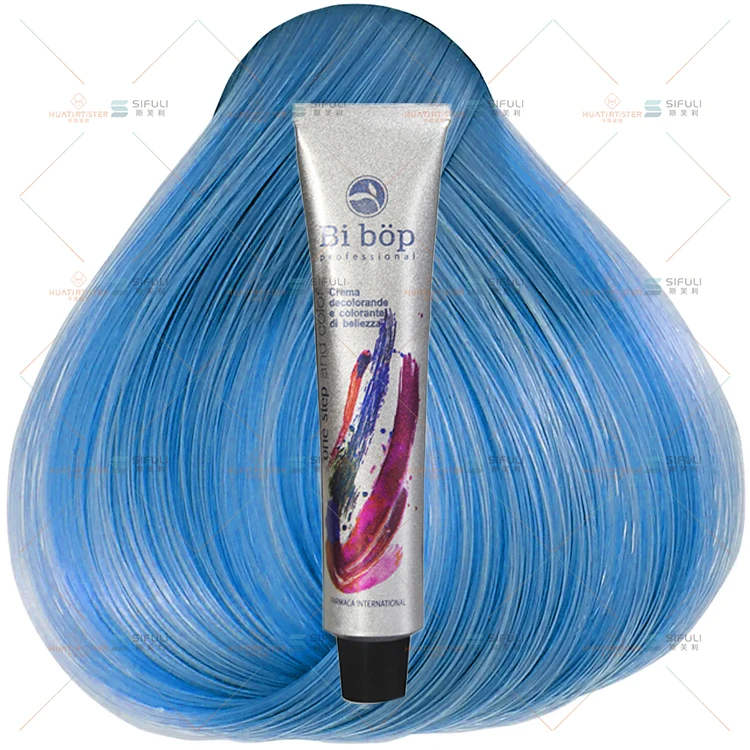 Huati Sifuli bibop 100ml Hair Color no Ammonium Permanent purple Dye red blond black pink blue silver Cream for baber