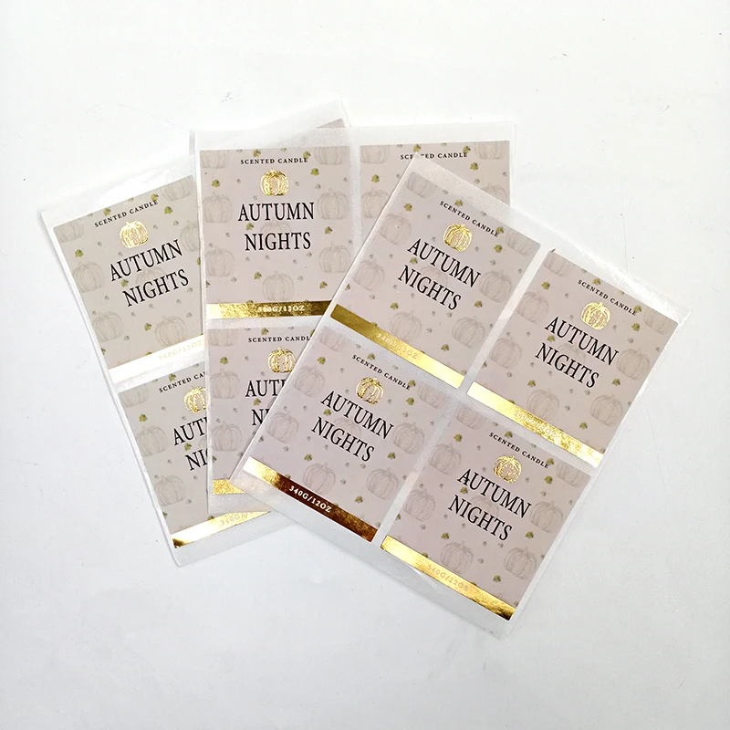 Custom Cosmetic Brand Label Design Logo Glossy PET Vinyl Sticker Printing Packaging Labels For Skincare Products