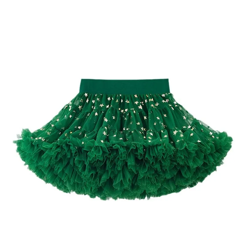 Women girl tutu half skirt summer party holiday fluffy puffy tulle pettiskirt birthday everyday black casual  elegant ball skirt