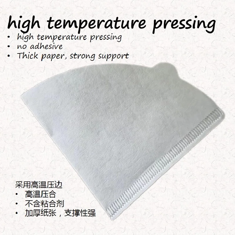 V02 100pcs V60 Shape Coffee Filter Paper 2-4Cup For Drip Coffee Filter Cup paper coffee filter