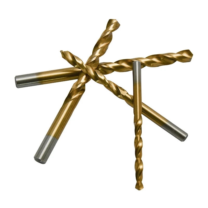 high quality DIN338 Titanium coated Fully Ground Twist Drill Bit  M35 HSS Drill Bit For Wood/Metal Hole Cutter Power Tools