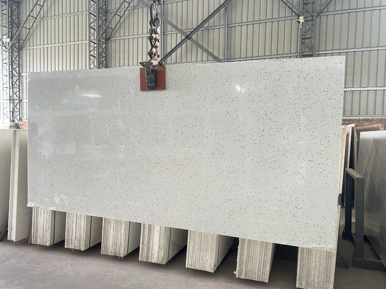 Shell quartz stone  white  quartz big slab quartz  for Vanity top  good quality good price