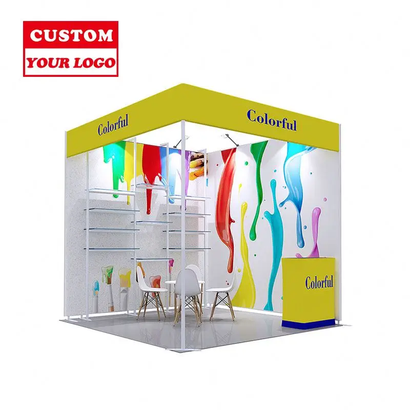 Customized Aluminium Exhibition Stand Tradeshow Trade Show Exhibition Booth Portable Modular Exhibition Trade Show Booth