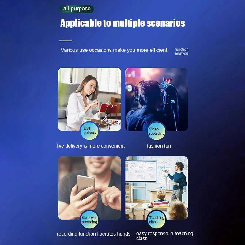 High Quality Portable Wireless Microphone Lavalier Lapel Mic Speaker Phone Wireless Lapel Microphone for Camera