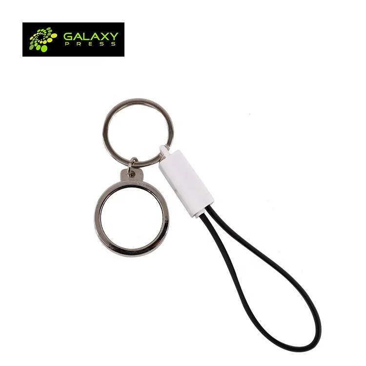New Bottle Opener Sublimation Blank PVC Key Chain with USB Charging Cable