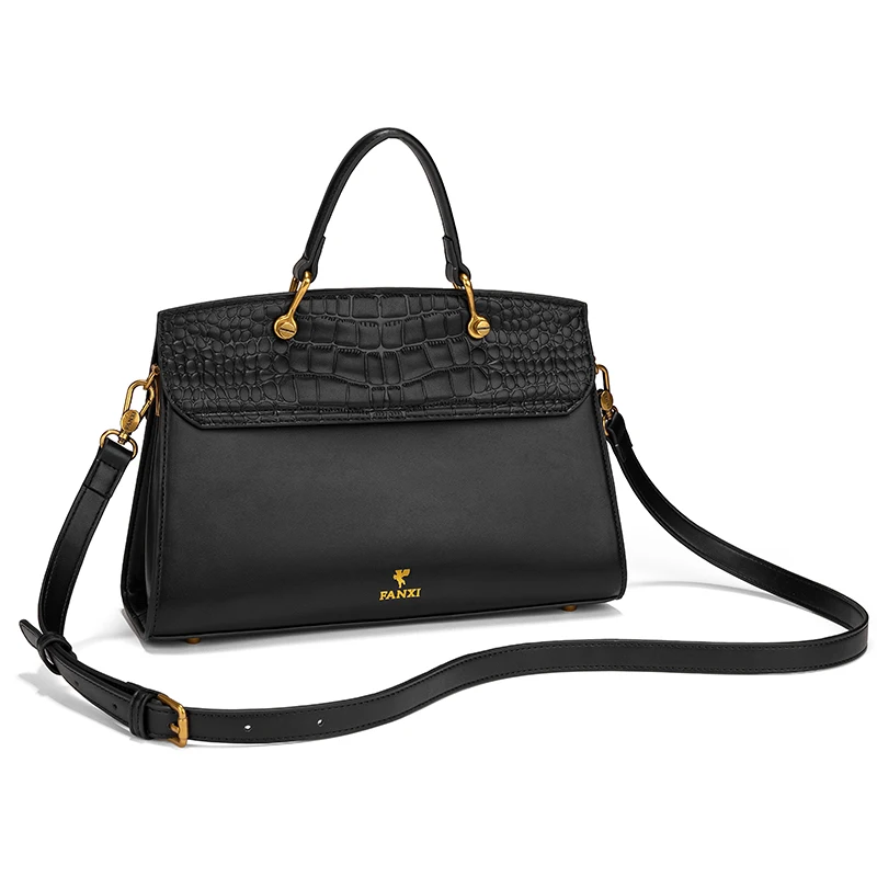 2024 Wholesale Fashion Designer Top Handle Crocodile Pattern Leather Shoulder Bag Office Ladies Tote Bags Women Handbags