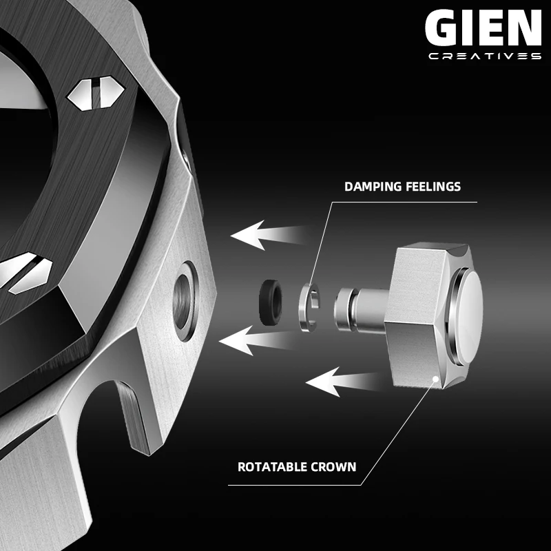 Gien creatives 2021 New Luxury 316L SS metal strap mod case bezel case for GA2100 4th Generation black sliver Modified parts