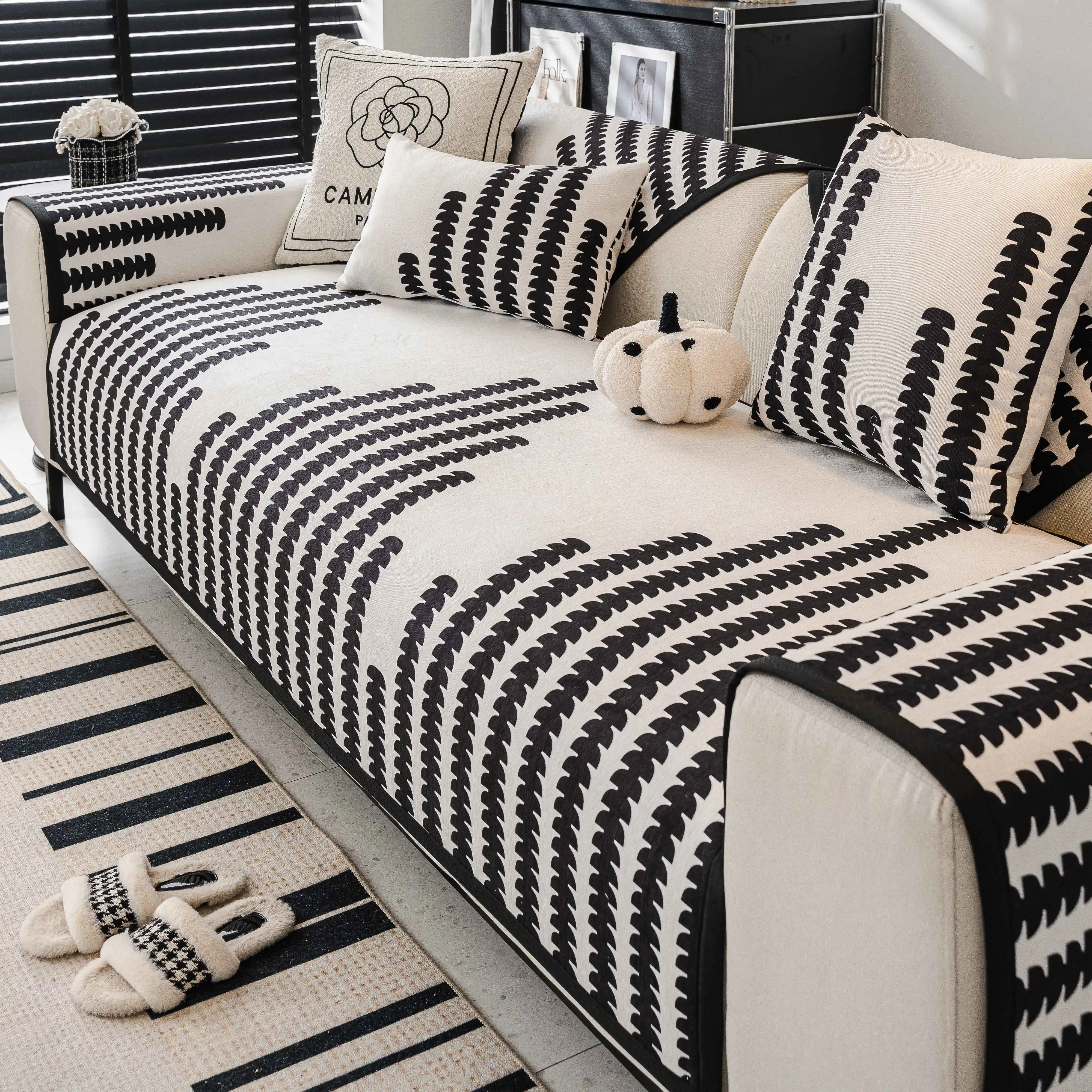 Four Seasons Sofa Cover With Simple Modern Non-Slip Sofa C Cover Cat Scratch Protection