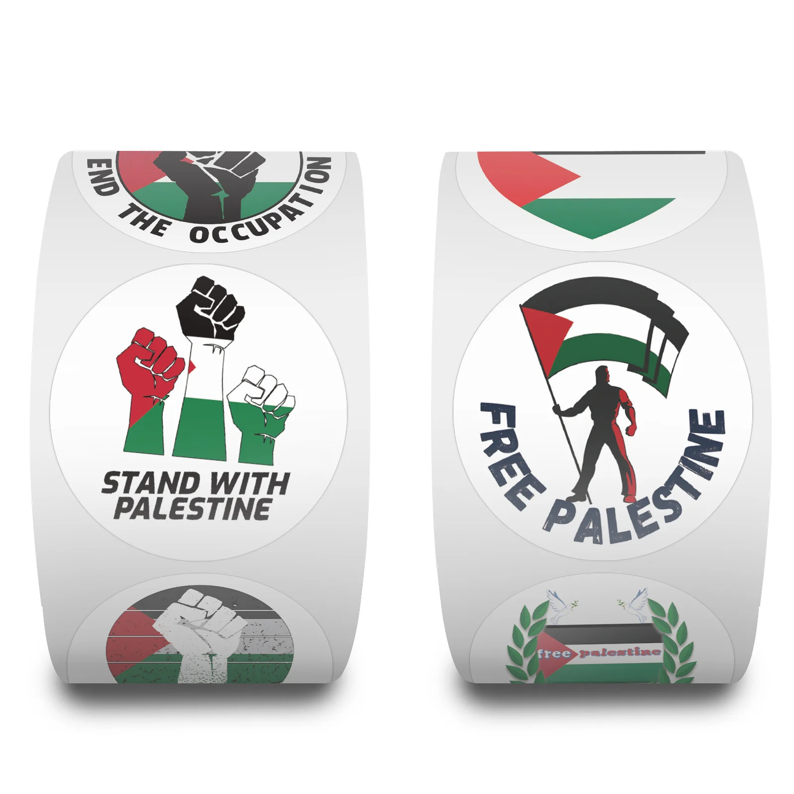 500pcs/roll Custom Stickers Pattern Palestine Car Sticker Waterproof Palestine Flag Stickers For Decoration